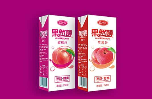 果然醇蘋果汁、蜜桃--汁包裝設(shè)計